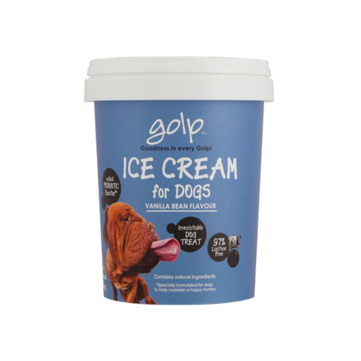 Glop Ice Cream for Dogs Vanilla Bean Tub