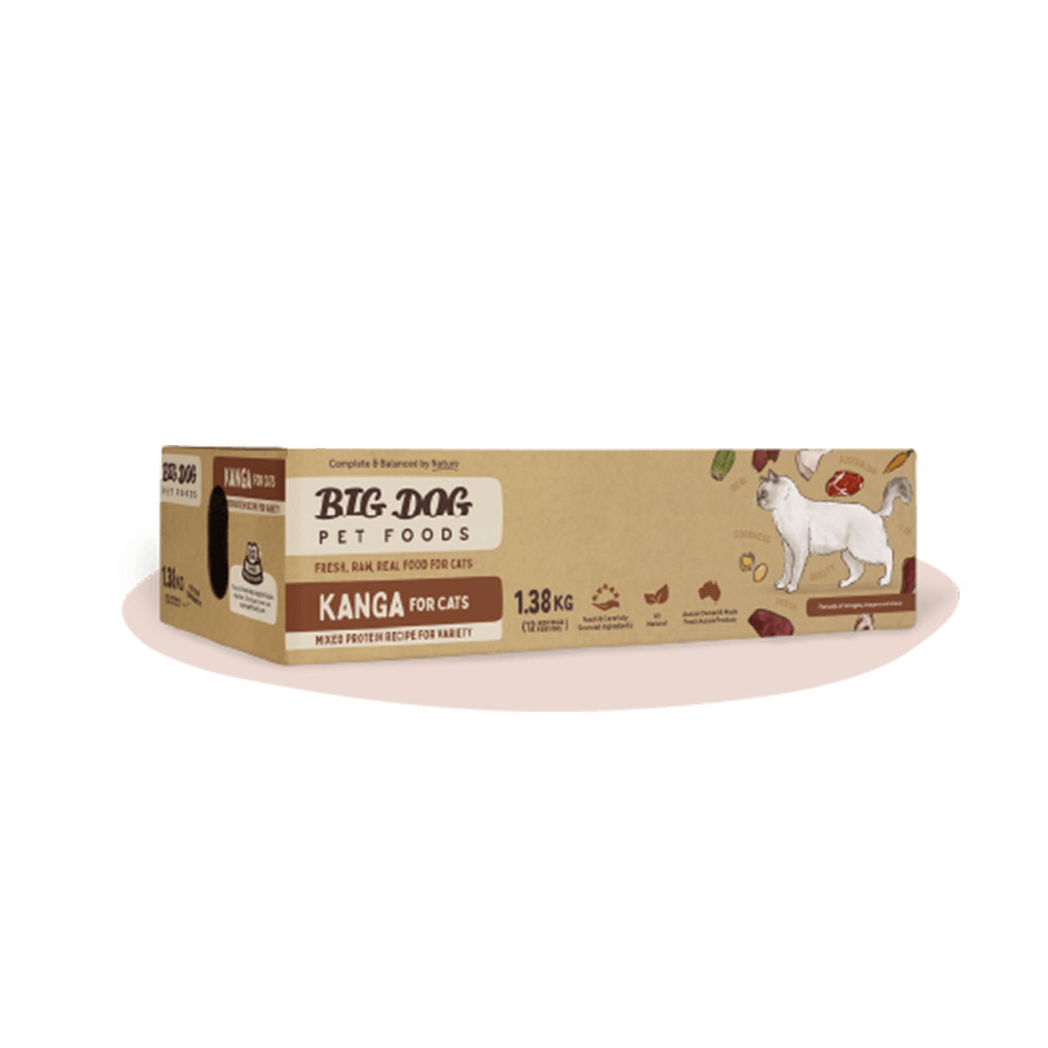 Big Dog Kangaroo Barf Frozen Raw Cat Food Pets Station