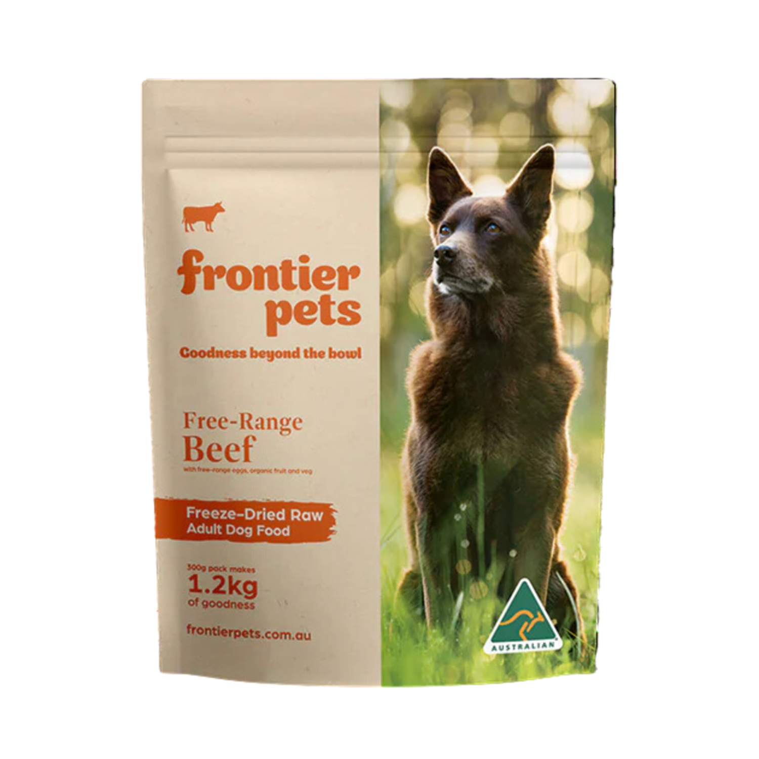 Frontier Free Range Freeze Dried Raw Beef Adult Dog Food Pets