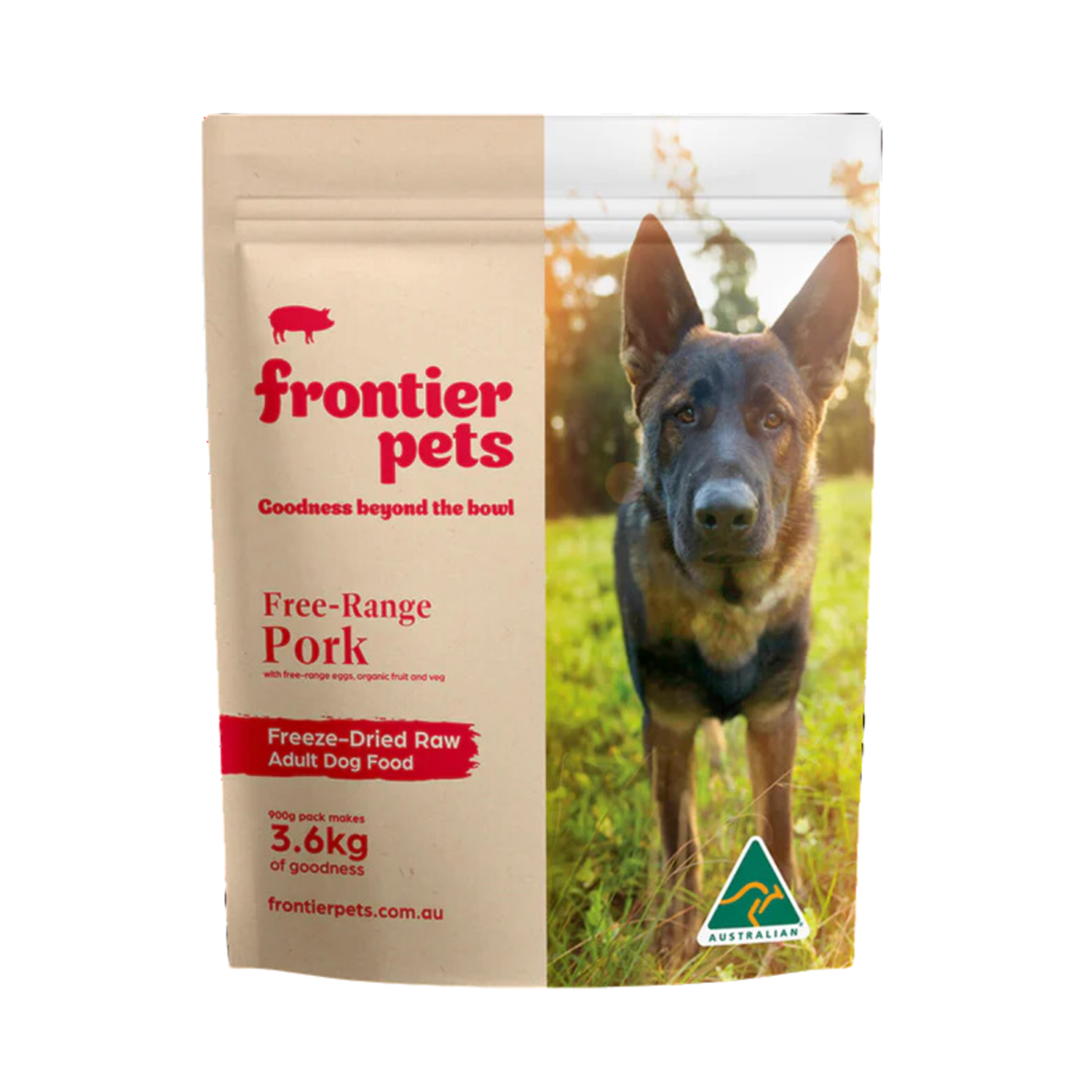 Frontier Free Range Freeze Dried Raw Pork Adult Dog Food Pets