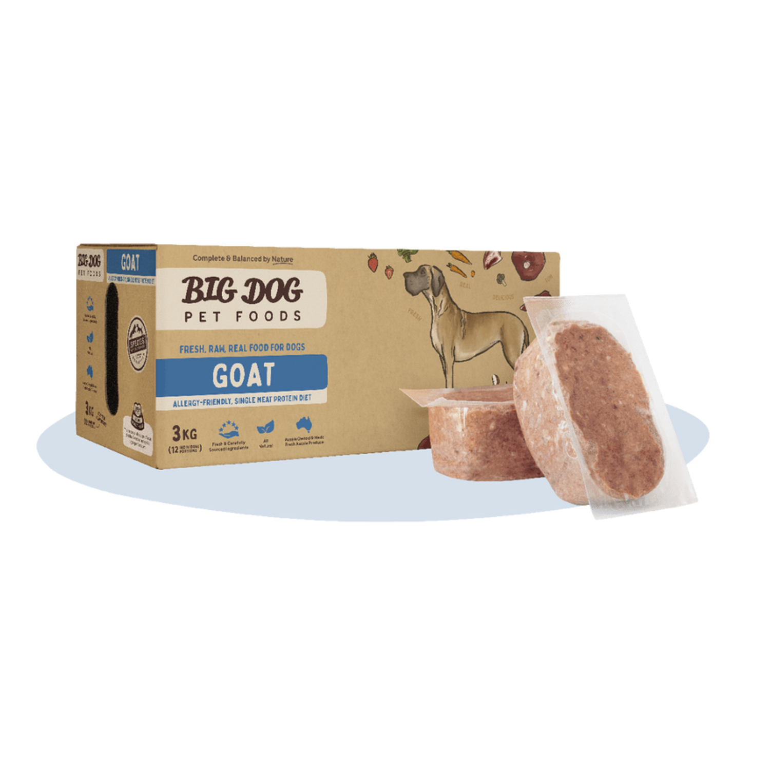 Big Dog Goat Barf Frozen Raw Dog Food