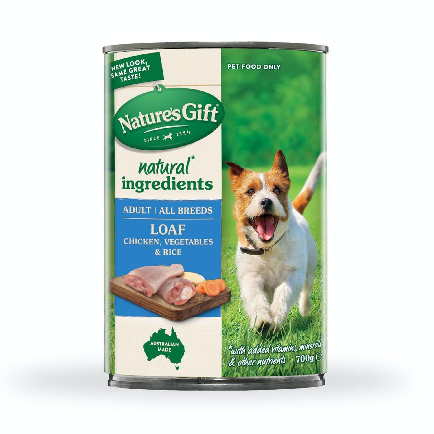 Nature s Gift Loaf Chicken Vegetables Rice Canned Dog Food