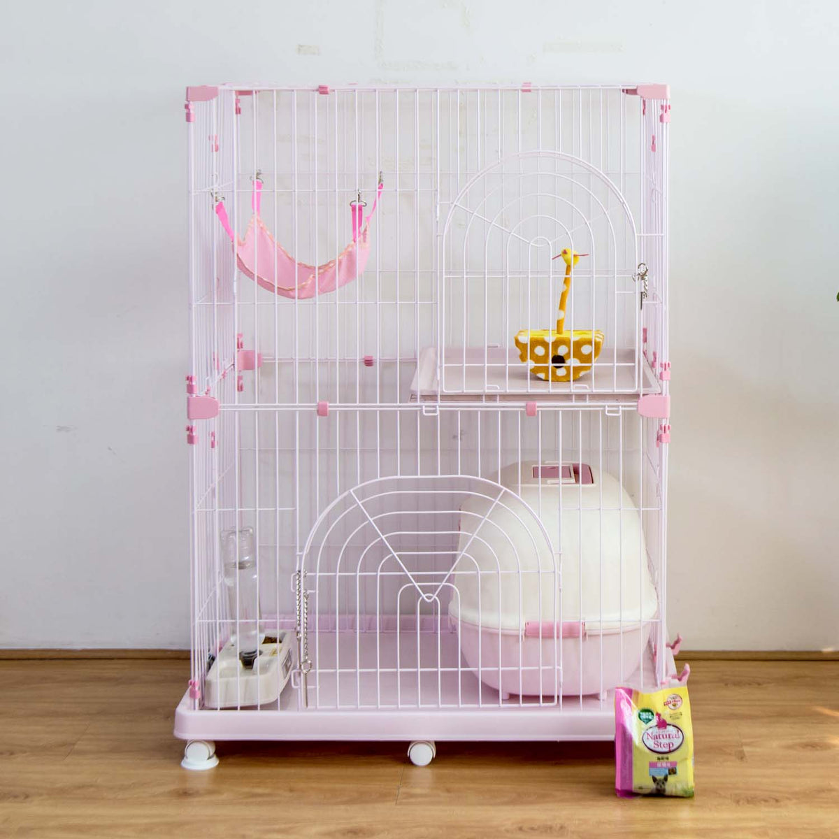 Iris 2-tier Cat Cage Pec-902 (Pink) – Pets' Station