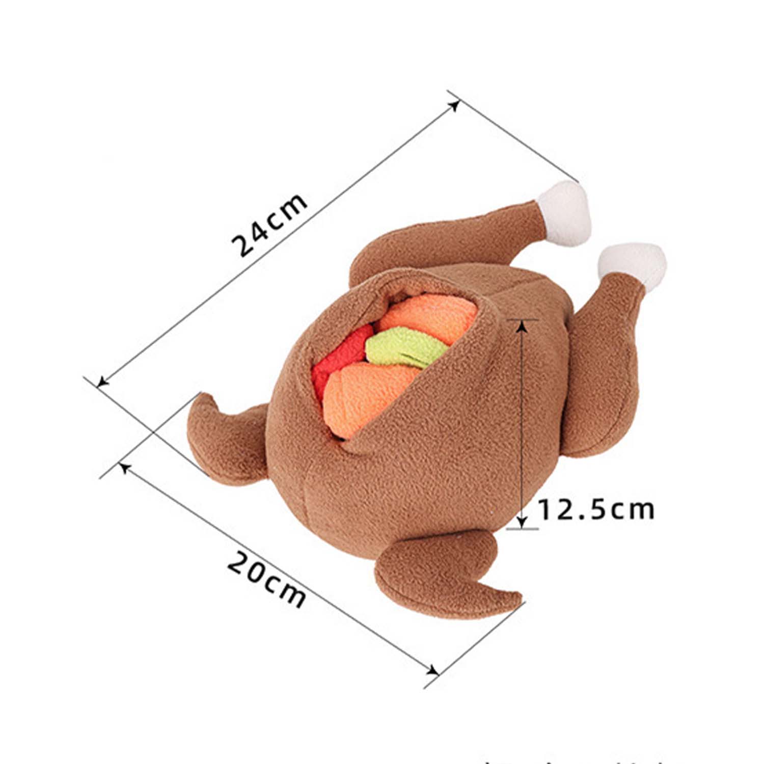 Turkey Plush Dog Snuffle Toy