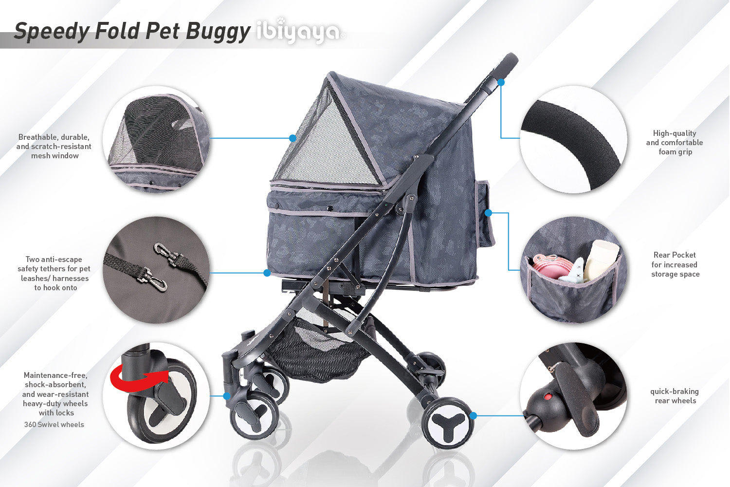 Ibiyaya speedy outlet fold pet buggy