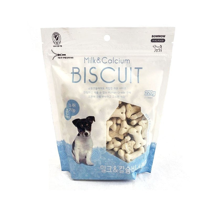 Bow Wow Milk Calcium Dog Biscuits 220 G Pets Station