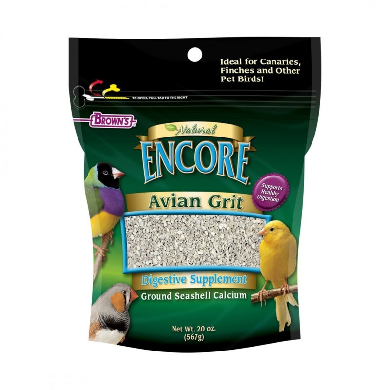 Brown s Encore Natural Avian Grit Digestive Supplement Bird Food